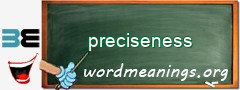 WordMeaning blackboard for preciseness